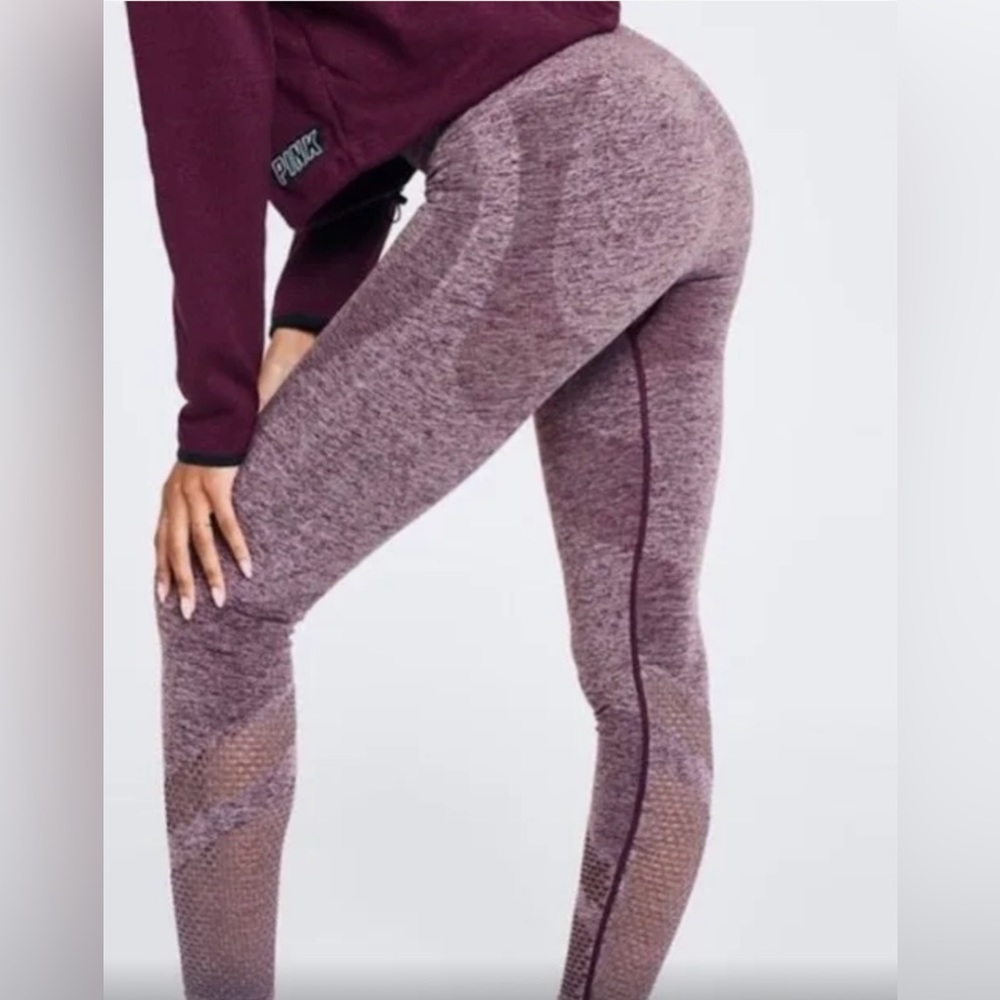 NWOT Pink Leggings in a purple. Victorias Secret Pink Seamless Leggings Small